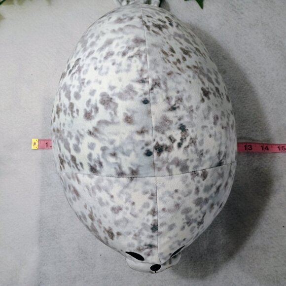 EUC: Spotted Seal Gray & White Super Squishy Vibrating Spotted Plush Pillow - Picture 5 of 7